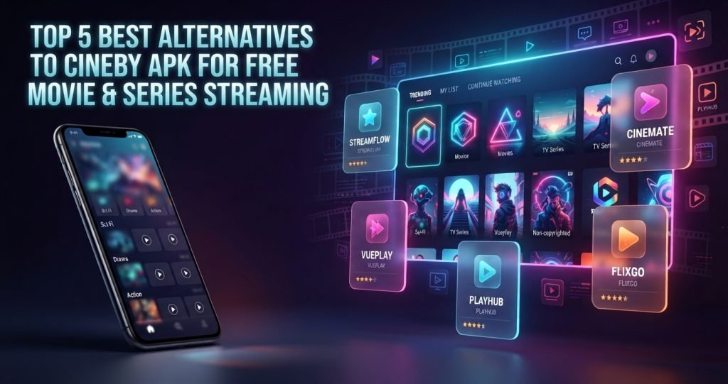 Top Cineby APK alternatives offering free movies and TV shows across different streaming platforms.